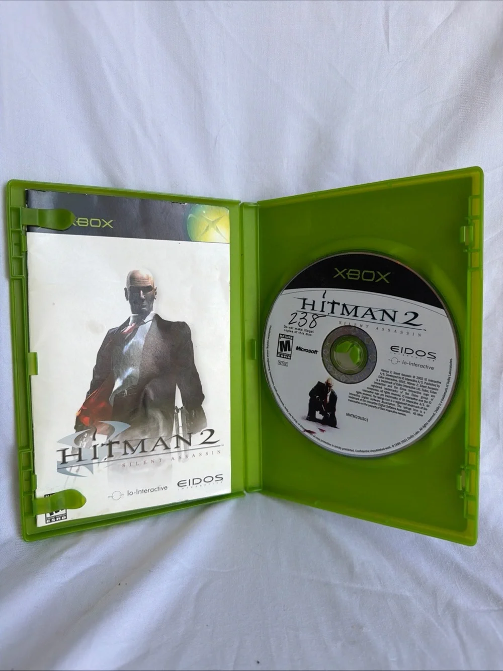 Microsoft Xbox Hitman 2 Case - White, Black & Green Accents